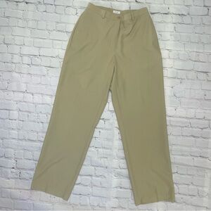 Liz Claiborne Liz Golf "Anissa" High-Rise Straight Leg Trousers - Beige Size 8